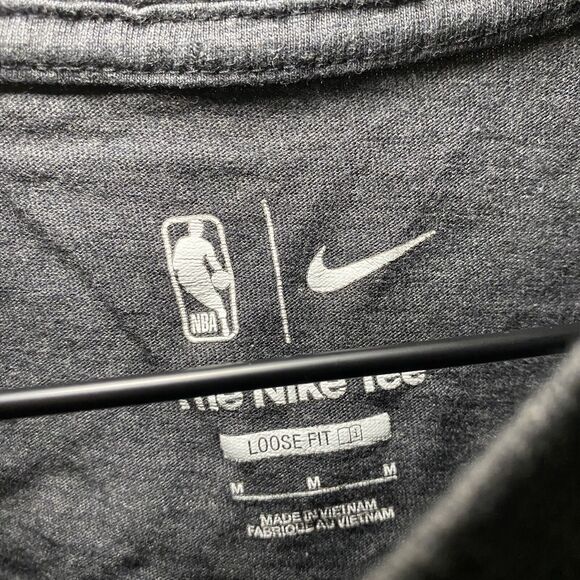 Men’s Nike NBA Golden State Warriors 100% Cotton T-Shirt Embroidered Gray - Picture 4 of 7